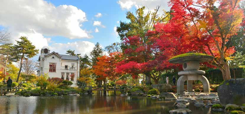 旧池田氏庭園の秋景色（大仙市広報より）
